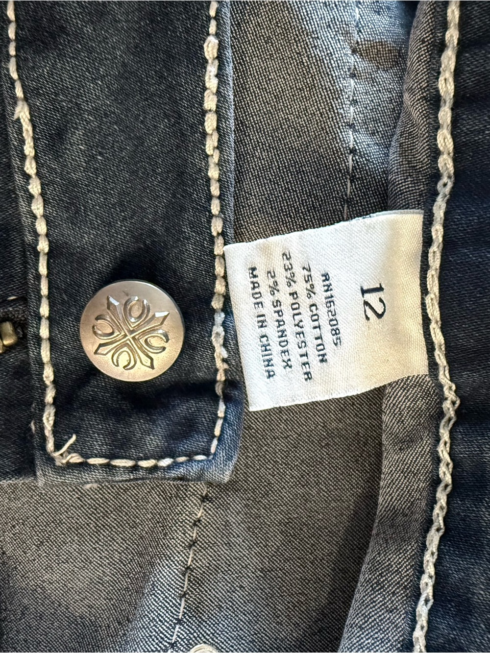 Love Indigo Women's Dark Indigo Boot Cut Jeans with Embroidered Pocket - Picture 10 of 10